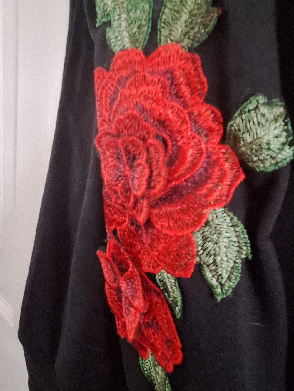 Rose Embroidered Hoodie Top $38 - Picture 4 of 5